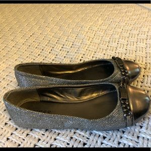 Silver Guess flats